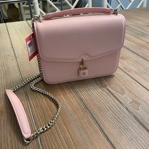Kate Spade locket large flap shoulder bag in pink.  Brand new with tags.